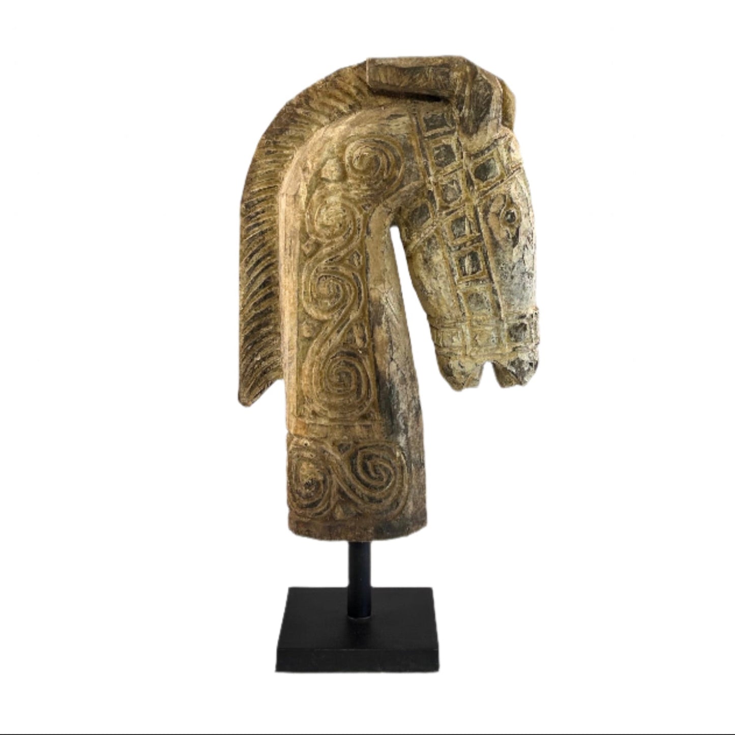 Artisan Horsehead Statue from Indonesia
