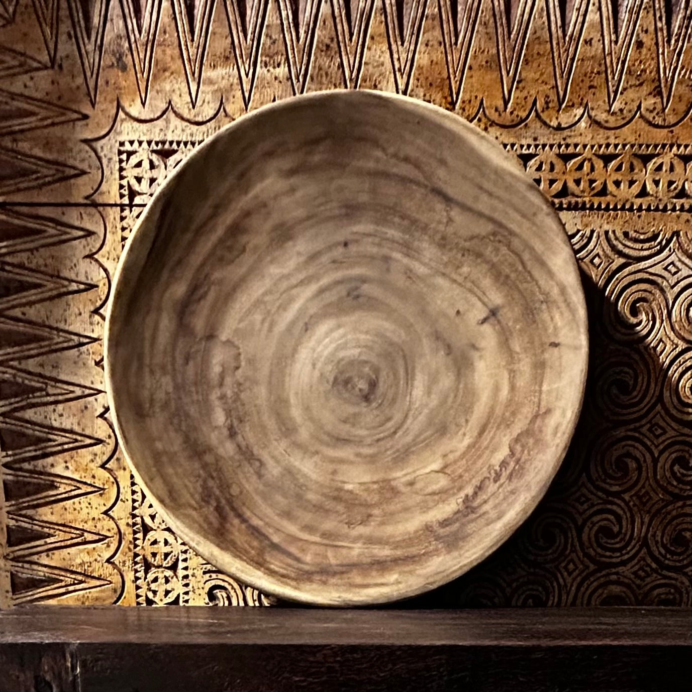 Large Round Indonesian Bowl