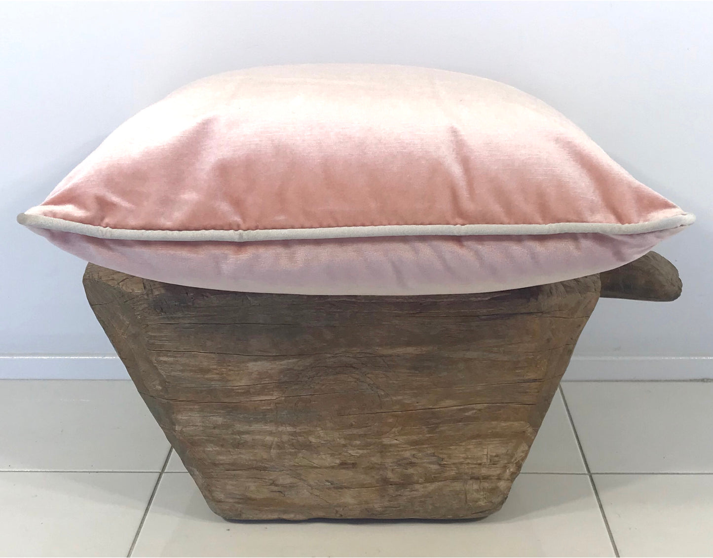 Belle Pink Velvet Cushion
