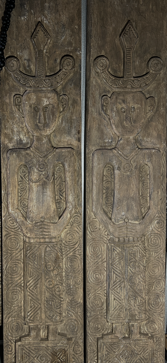 Carved Timber Couple - Fredericke & Coe