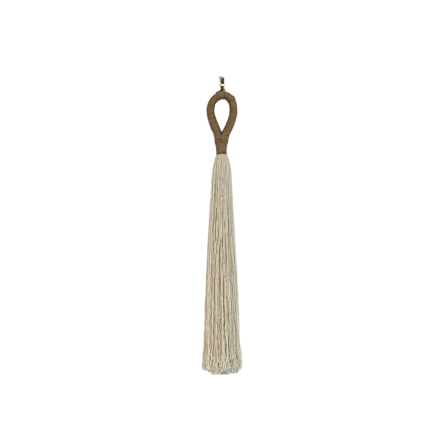 White Cotton and Jute Tassel