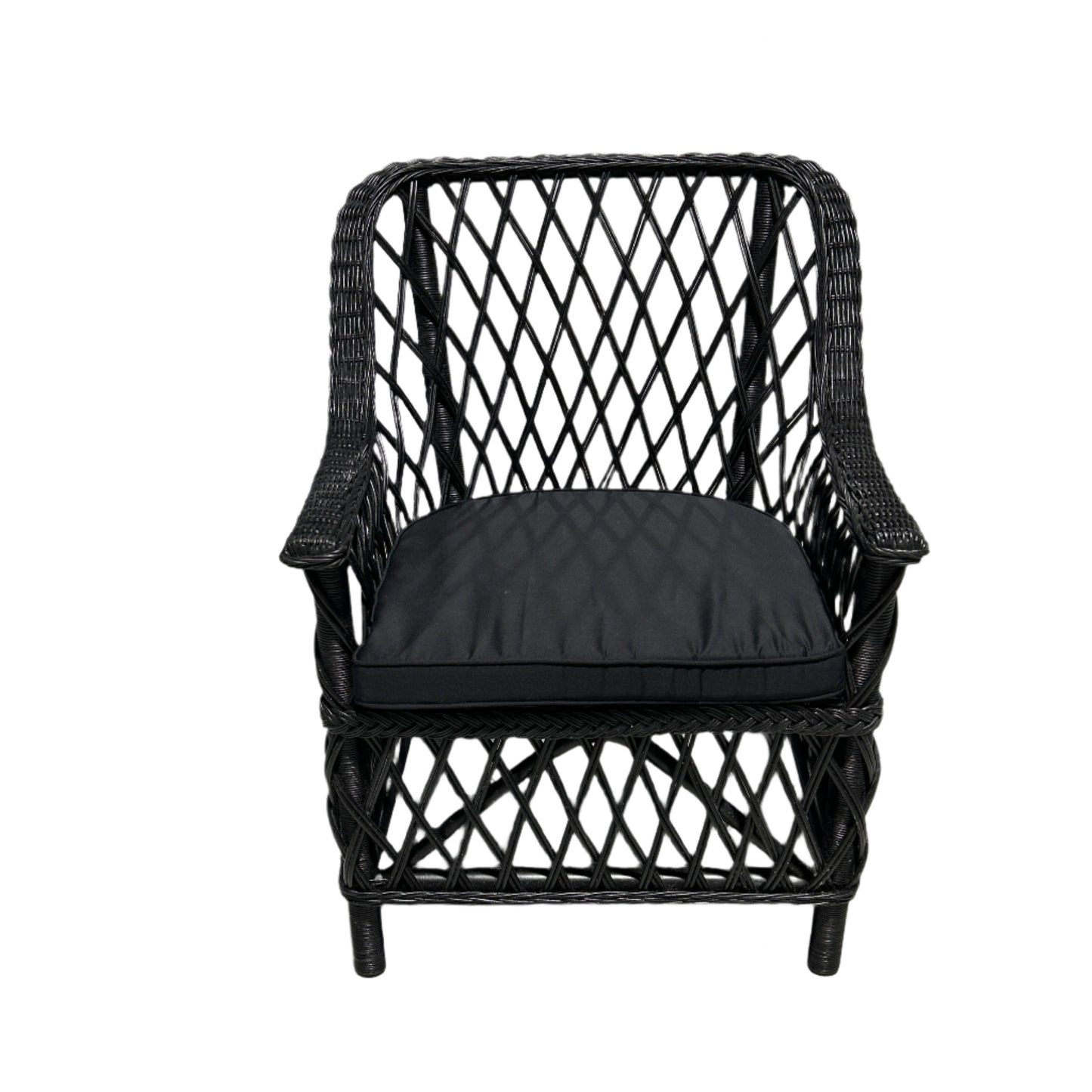 Black Rattan Dining Chair