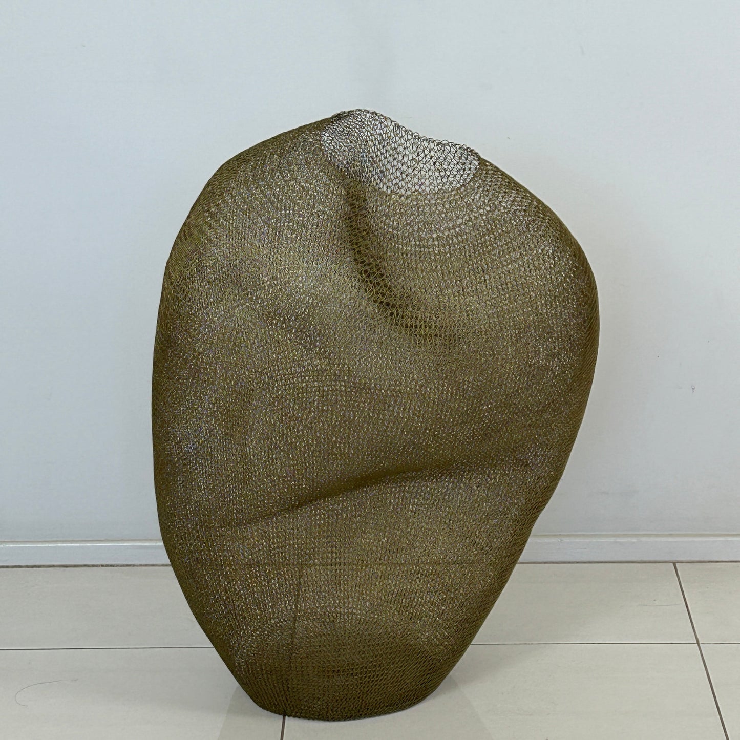 Sculptural Brass Urn shaped into an abstract form.