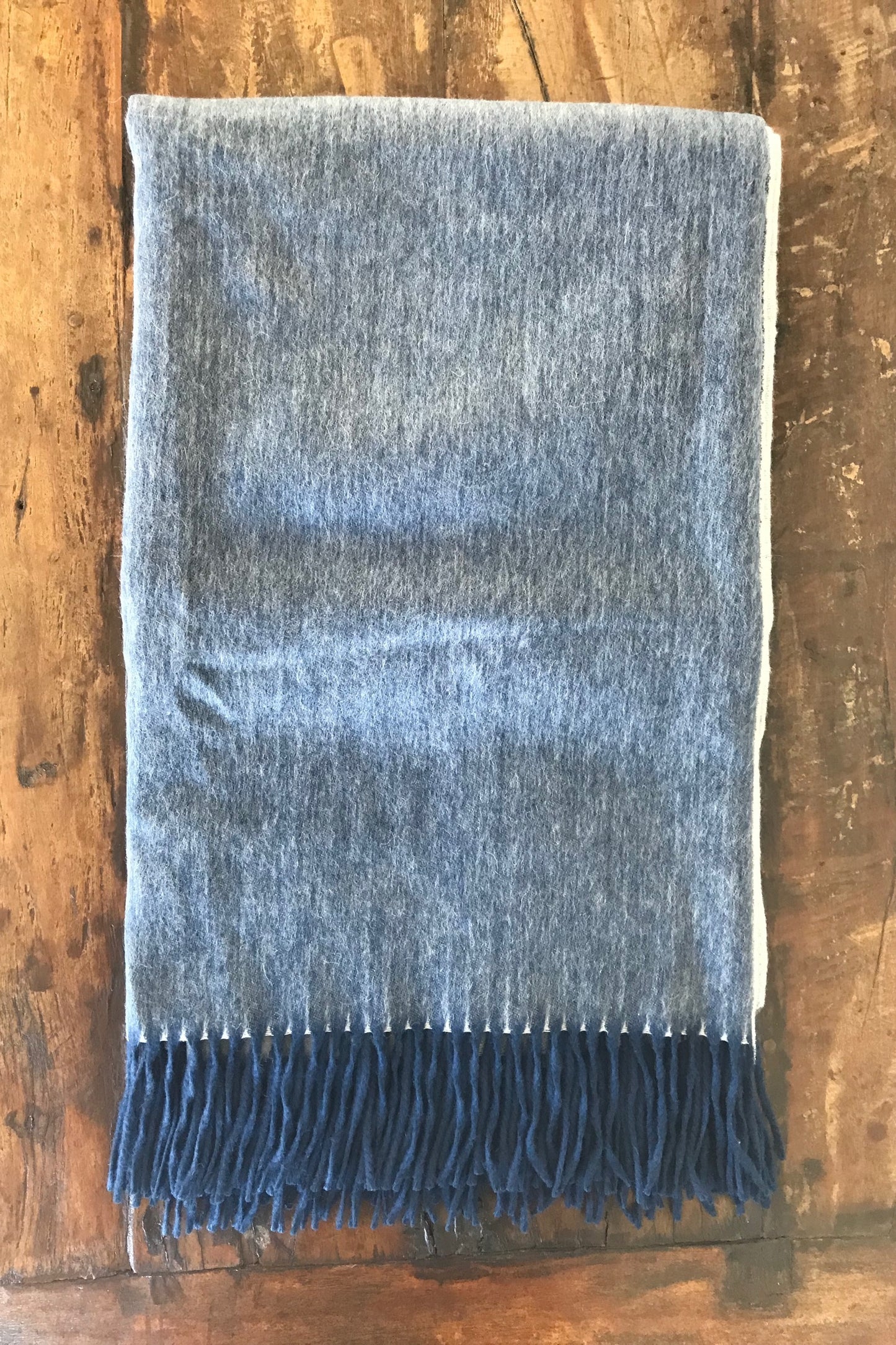 Cashmere Throw Washed Navy