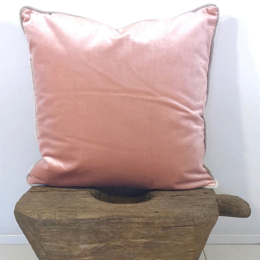 Belle Pink Velvet Cushion
